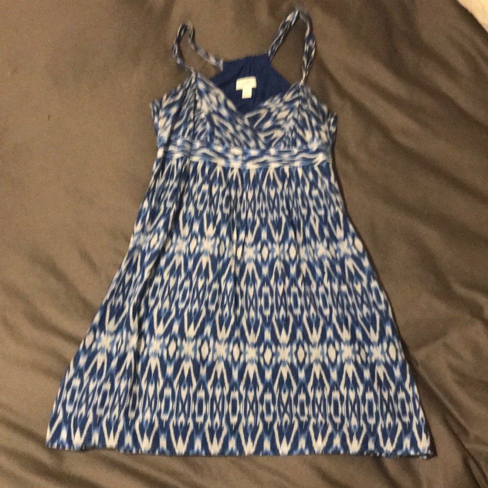 Blue & White Ikat Sundress || Loft
